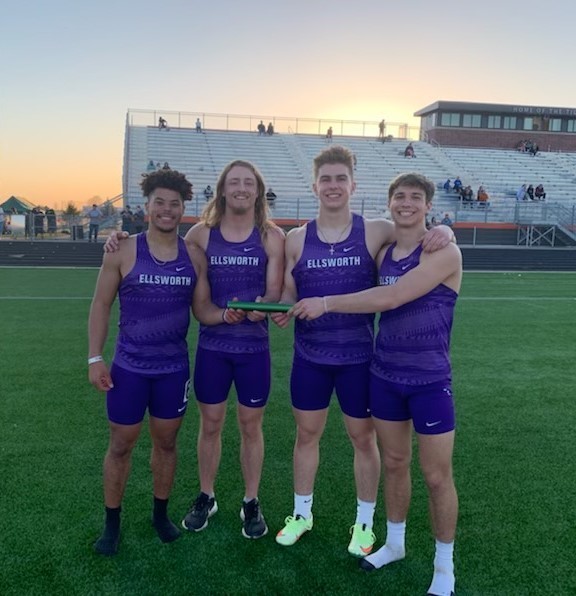 Congratulations to our 400 meter relay team!  Max Grand, Ashten Quade, Jack Janke and Bo Hines. They broke the record again with a time of 43:33!
