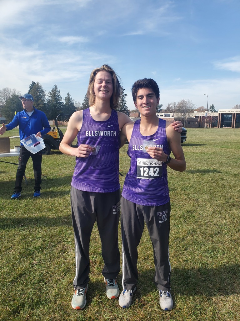 Congratulations to Alex Pazdernik and Max Bergner for advancing to the WIAA Cross Country State Tournament in Wisconsin Rapids next weekend.  Alex Pazdernik was the Rice Lake DII Sectional Champion with a time of 16:17.8.  Max Bergner placed fourth overall with a time of 17:00.3.  Congrats to all our runners on a great race.  