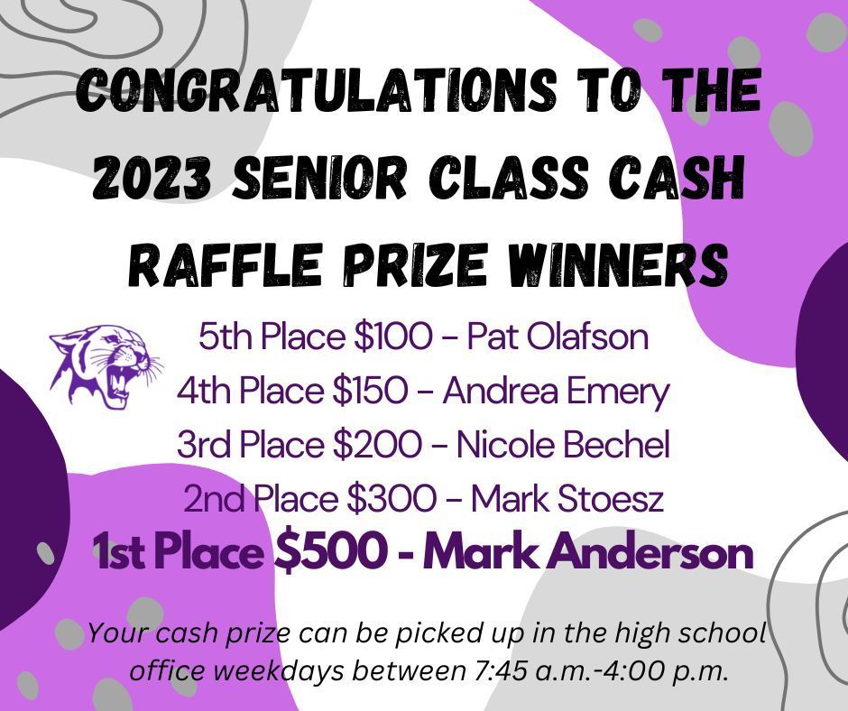 Senior class cash winners