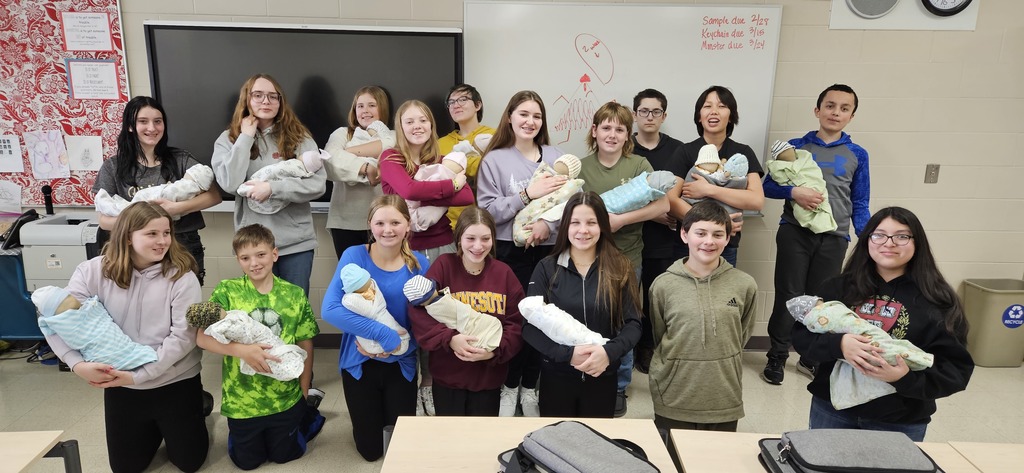 Once again the babies have been "delivered" to our 7th grade CHOICES students.